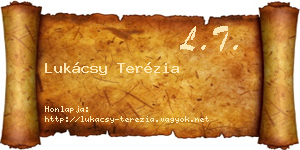 Lukácsy Terézia névjegykártya