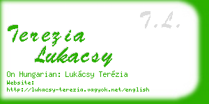 terezia lukacsy business card