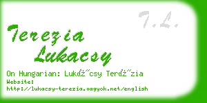 terezia lukacsy business card